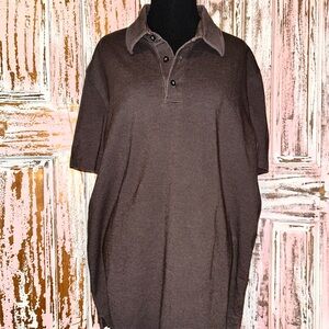 Express Striped Brown Polo Shirt